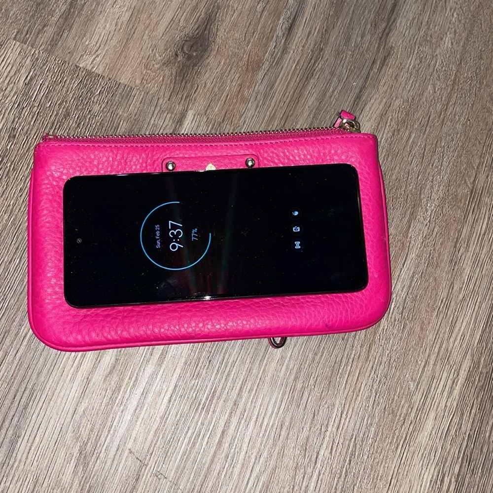 Kate spade hot pink pebbled leather wristlet - Picture 5 of 8
